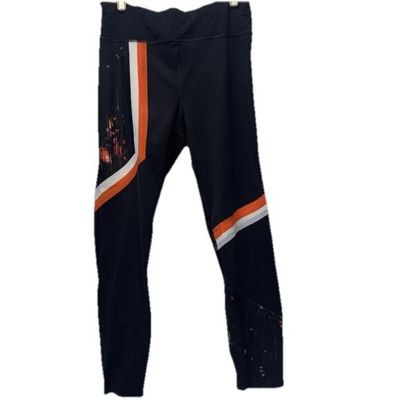 Sweaty Betty Leggings Zero Gravity 7/8 Crop Run Glitch Athletic Black Orange S - Picture 5 of 5